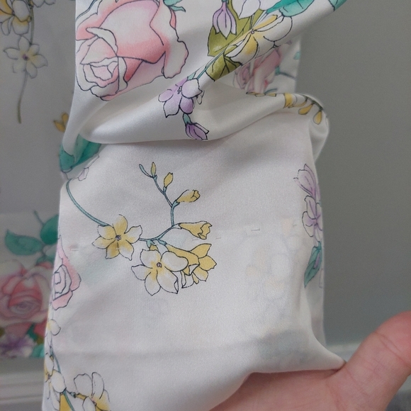 Christian Dior Vintage Lounge Wear nightgown Medium tie neck floor length - Picture 15 of 15